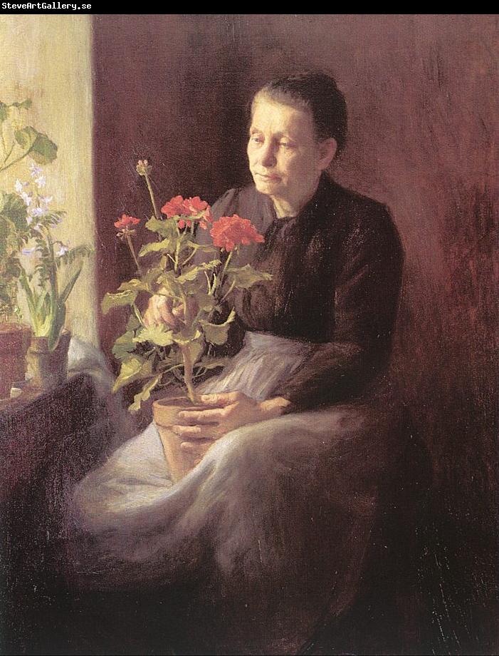 Lord, Caroline A. Woman with Geraniums